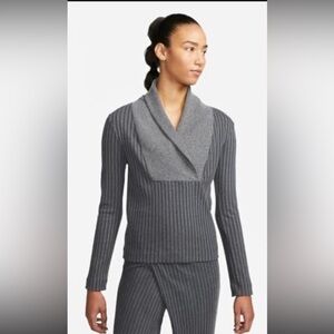 Nike yoga Luxe cover-up sweater gray size small